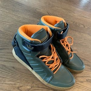 Adidas work wear - olive green and orange.